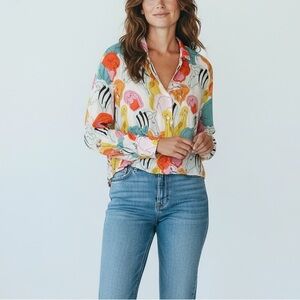 Zara Abstract Print Women's Top